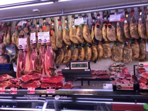 Jamon shop at La Boqueria